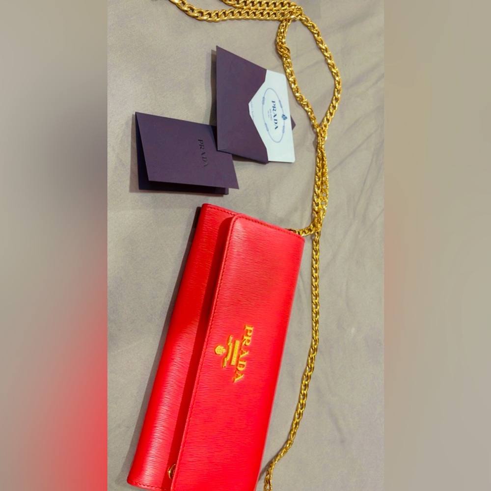Prada hot pink crossbody bag